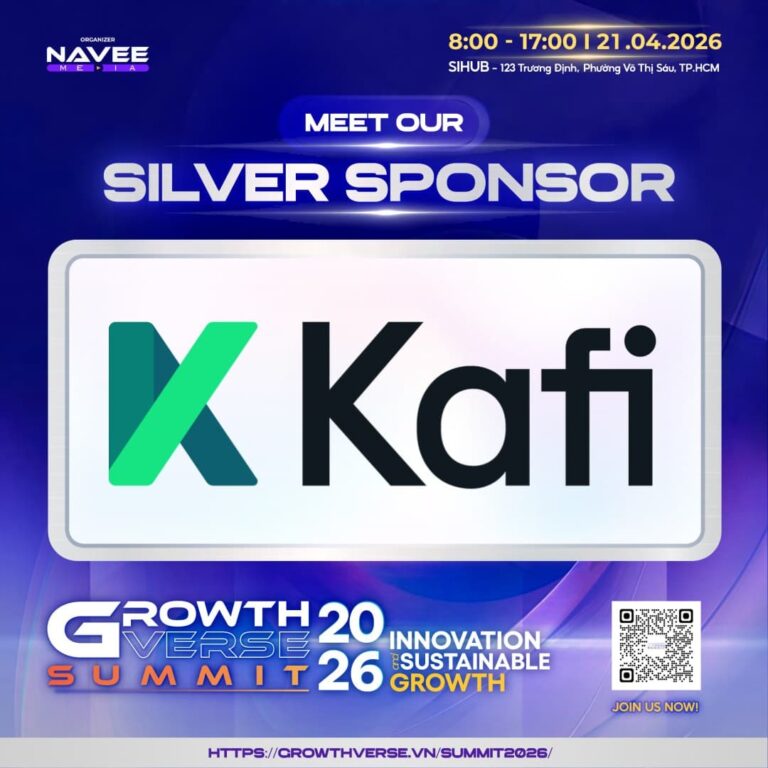Kafi đồng hành cùng Growthverse Summit 2026 với vai trò đối tác bạc